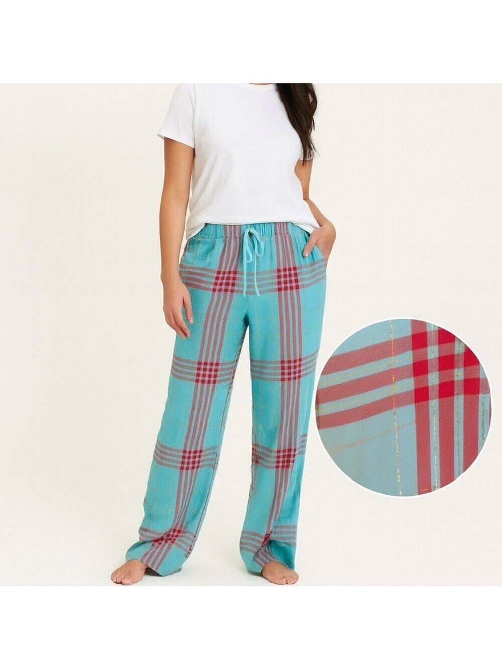 Victoria’s Secret Pajama Pants XL | Soft Plaid | Pockets | Tie Waist | EUC